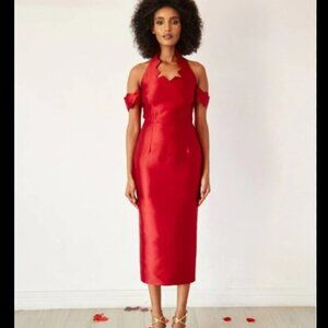 Imad Eduso Ife Silk Midi Dress Size 4